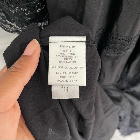 NWT Tuckernuck Hyacinth House Dress Lace Black Lydia Boho Maxi Dress - Picture 12 of 12